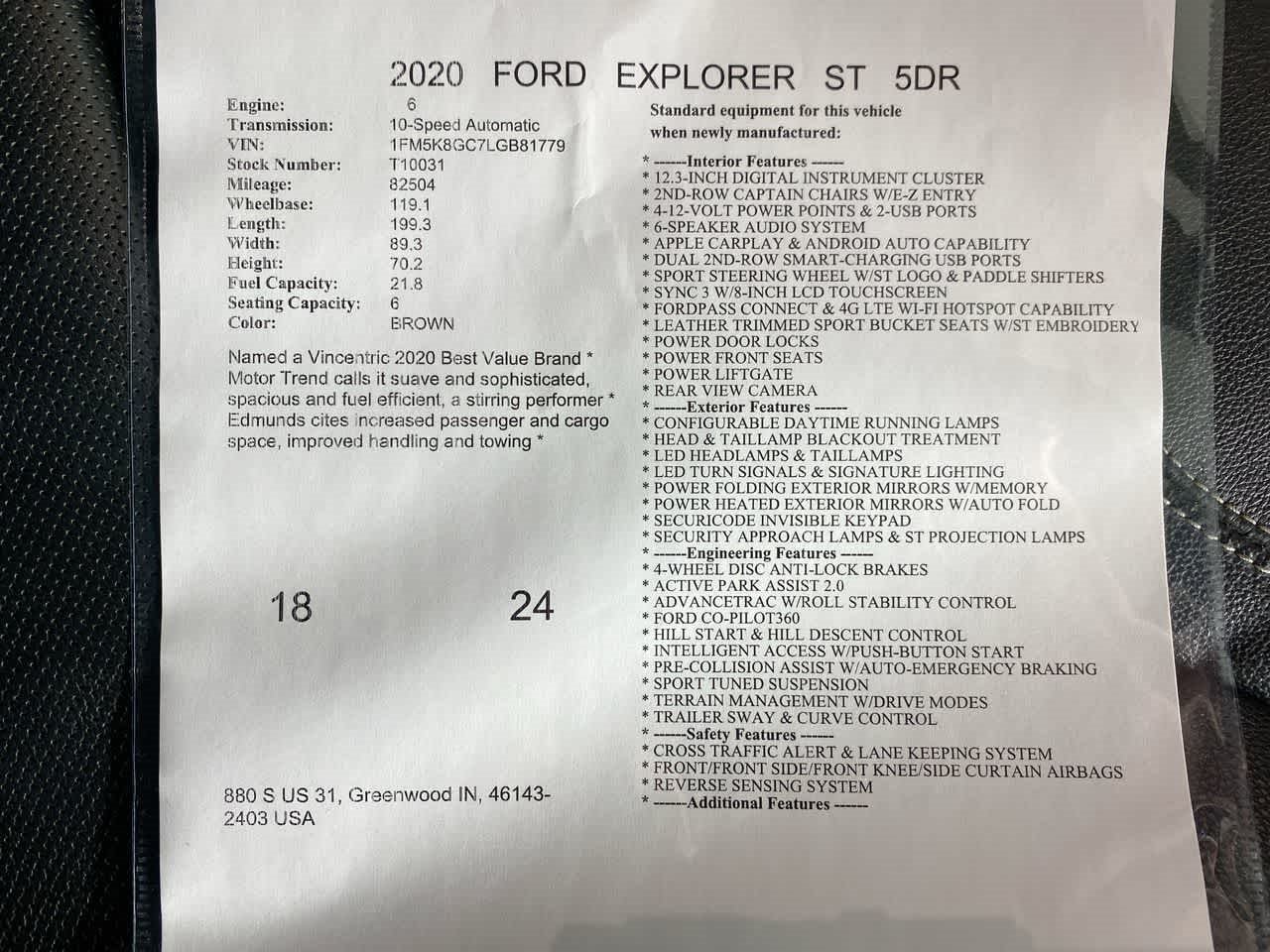 2020 Ford Explorer ST